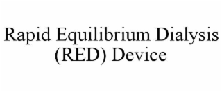 rapid equilibrium dialysis (red) device