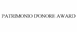 patrimonio d'onore award