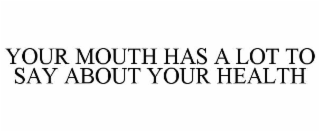your mouth has a lot to say about your health
