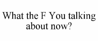 what the f you talking about now?