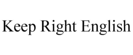 keep right english
