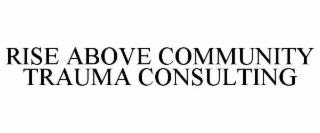 rise above community trauma consulting