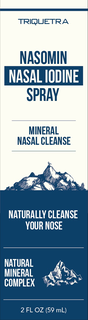 triquetra nasomin nasal iodine spray naturally cleanse your nose natural mineral complex  2 fl oz (59 ml)