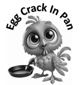 egg crack in pan
