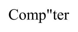 comp"ter