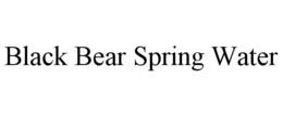 black bear spring water