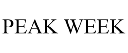 peak week