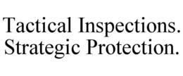 tactical inspections. strategic protection.