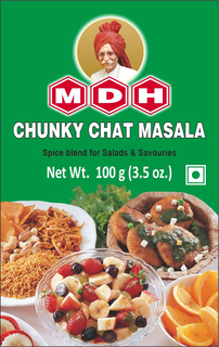 mdh chunky chat masala spice blend for salads & savouries net wt. 100 g (3.5 oz.)