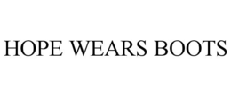 hope wears boots
