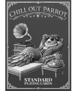 chill out parrot standard playing cards