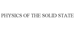 physics of the solid state