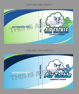 all information logo and label sample 1 logo and label sample 2 is air tackle disinfect fogger h disinfect fogger thisis this