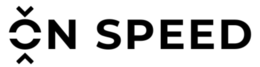 on speed (the “o” is the logo and the entirety of the text is the brand + logo)
