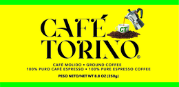 ct torino. 100% puro cafÉ espresso 100% pure espresso coffee cafÉ molido ground coffee peso neto/net wt 8.8 oz (250g) cafÉ