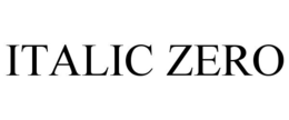 italic zero