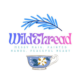 wildthread messy hair. painted hands. peaceful heart