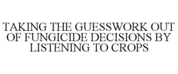taking the guesswork out of fungicide decisions by listening to crops