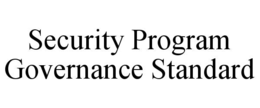 security program governance standard