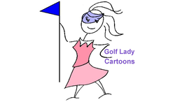 golf lady cartoons