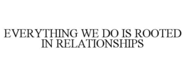 everything we do is rooted in relationships