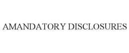 amandatory disclosures