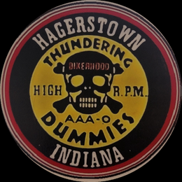 hagerstown thundering dummies aaa-o indiana bikerhood r.p.m., high