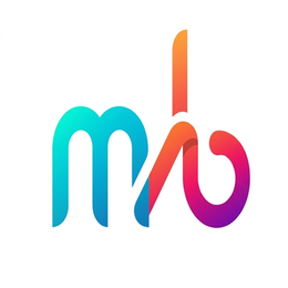 logo mark descriptionvisual components:the mark consists of a stylized, lowercase literal element appearing to represent the letters "m" and "b" (or a combination of "m", "h", and "b") rendered in a fluid, continuous-line design.the "m" element: positione