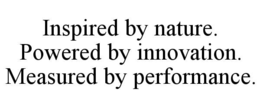 inspired by nature. powered by innovation. measured by performance.