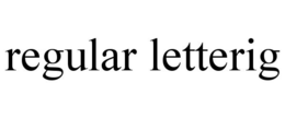 regular letterig
