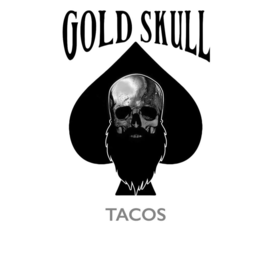 gold skull tacos