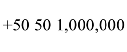 +50 50 1,000,000