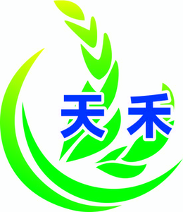 two chinese characters in blue, phonetically sounds : tian he.  they literally mean “ heaven-sent rice”.  the non-latin character that transliterates to “tian he” and means “heaven-sent rice” green, canary  leaves are the leaves of  growing rice in the ri