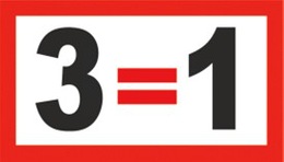 3=1