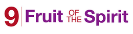 the mark consists of the number 9 is red with a red vertical line separating the word fruit in purple and the words of the in red and word spirit in purple.