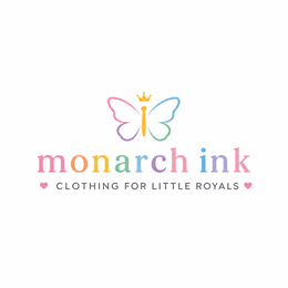 name: monarch ink, slogan: clothing for little royals