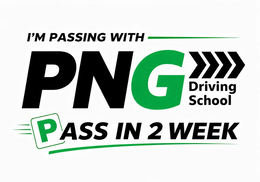 i'm passing with png driving school p pass in 2 week