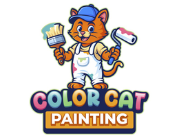 color cat painting