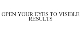open your eyes to visible results