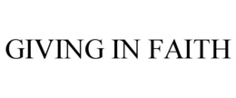 giving in faith
