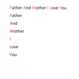 family - father and mother i love you