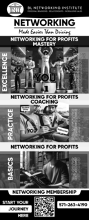 bl networking institute personal branding relationships increasing sales networking made easier than driving networking for profits mastery excellence you coaching practice basics membership start your journey here 571 263 4190 petronas student driver ins
