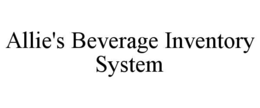 allie's beverage inventory system