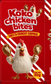 koko chicken bites sweet & crunchy surprise net wt. 50g