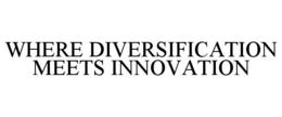 where diversification meets innovation