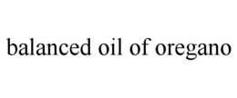 balanced oil of oregano