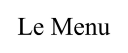 le menu