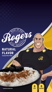 rogers made in usa rice products est. 2025 natural flavor instant rice meal *serving suggestion 0 fat 0 sugar