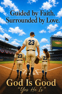 guided by faith. surrounded by love. god is good “yes he is”