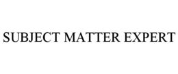 subject matter expert